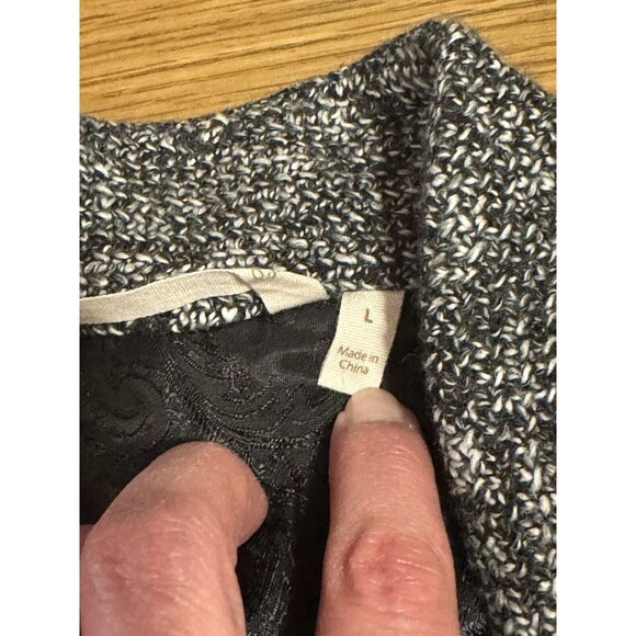 Soft Surroundings St. James Blazer Jacket Open Front Tweed Pockets Size Large - Picture 8 of 14